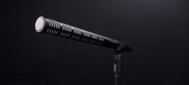 A shotgun microphone